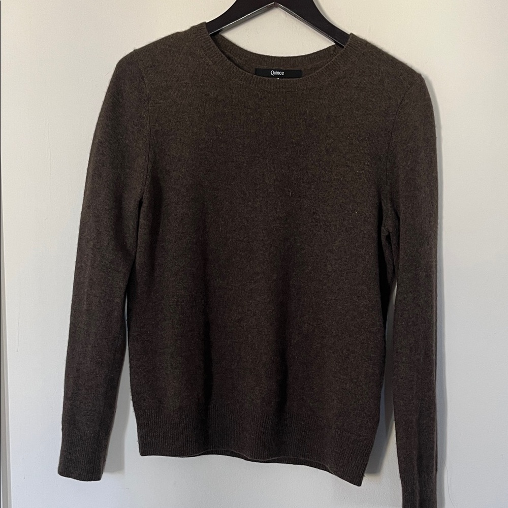 Quince women's Brown Crewneck Sweater